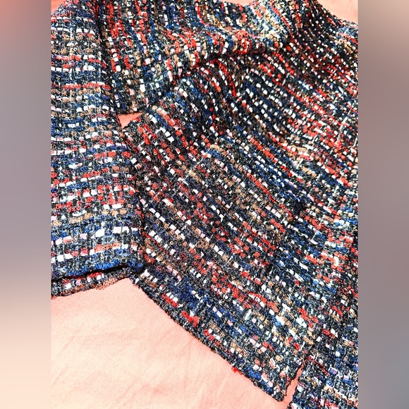 Ann Taylor Tweed Jacket—Multi-color, Shimmery, Sequin - Picture 3 of 4
